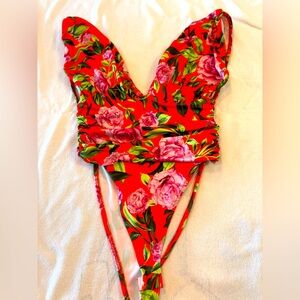 Zara Vibrant Pink and Orange Bodysuit